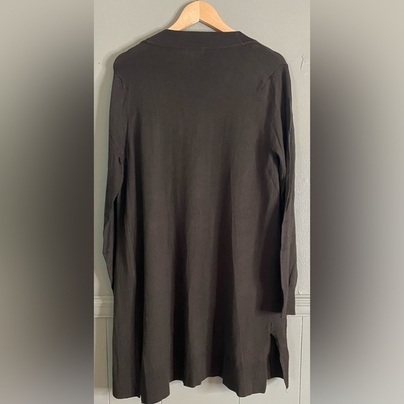 Zenana Outfitters Womens Size Large Open Front Brown Cardigan - Picture 3 of 8